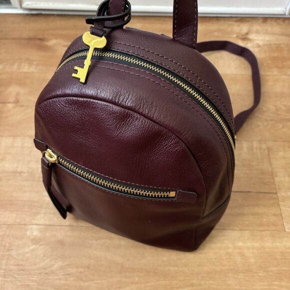 Fossil Megan Backpack Fig Small Purple Maroon Excellent Used Condition - Picture 3 of 12